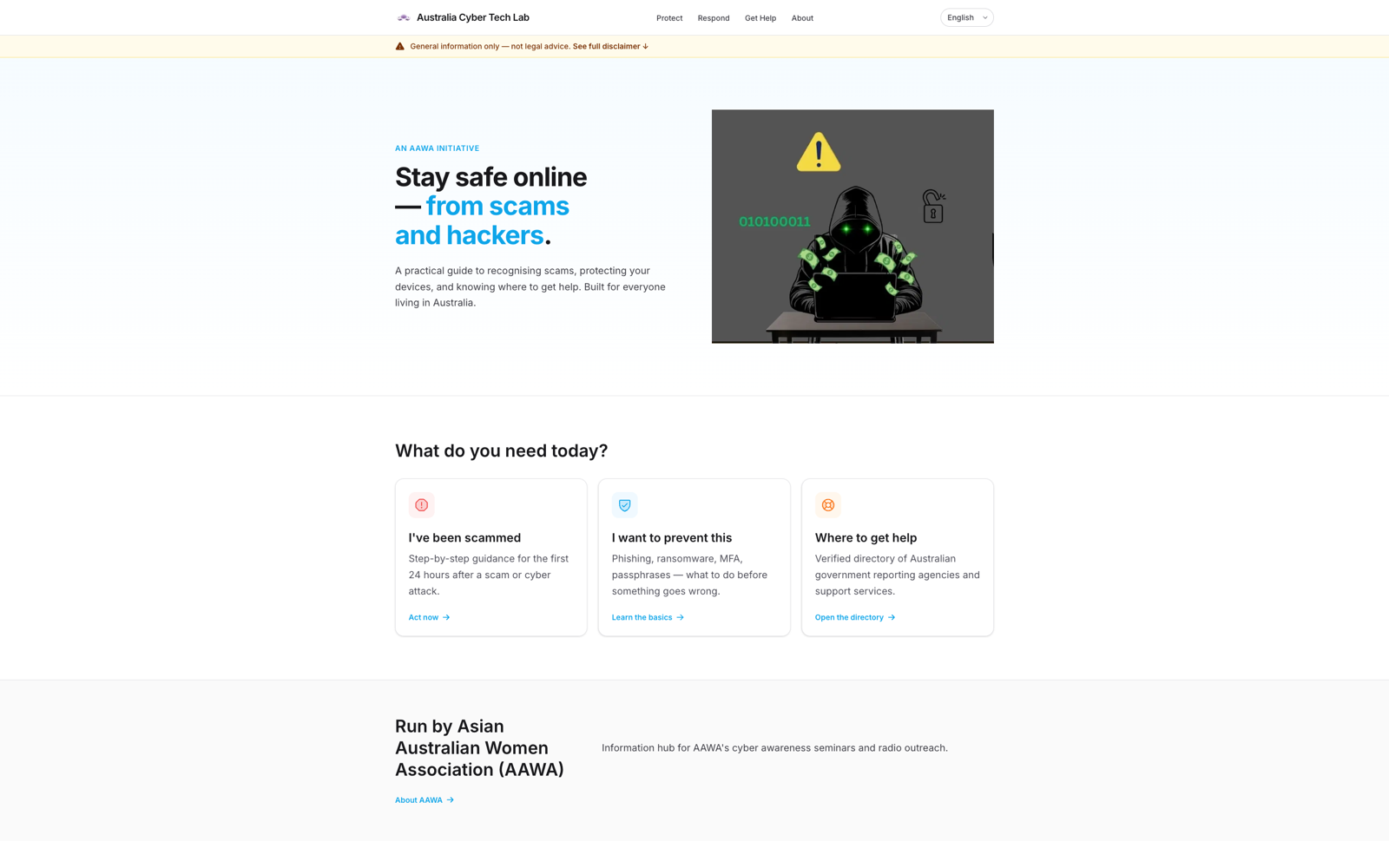 ACTL home page — a multilingual cyber-safety information site for Australia